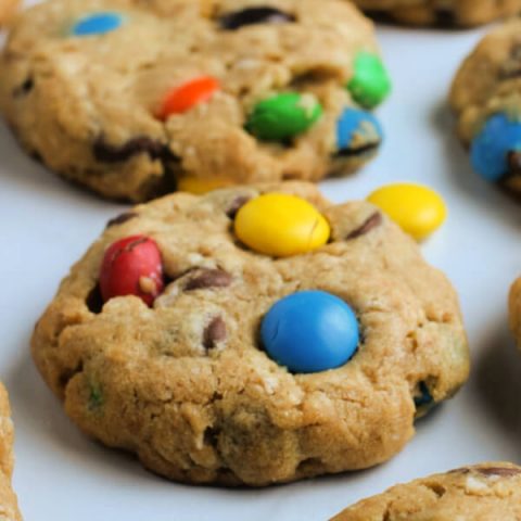 primer plano de la galleta monstruo