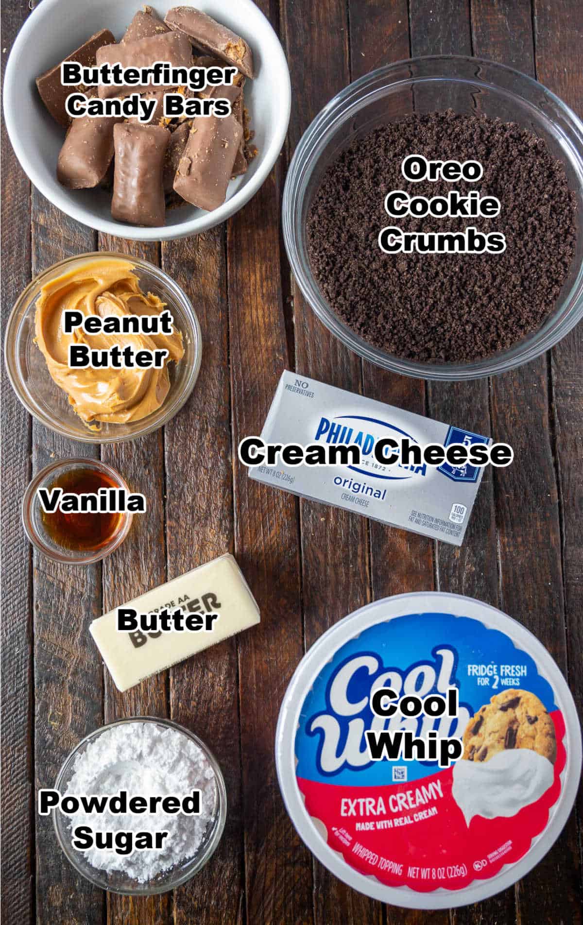 Todos los ingredientes necesarios para esta receta.