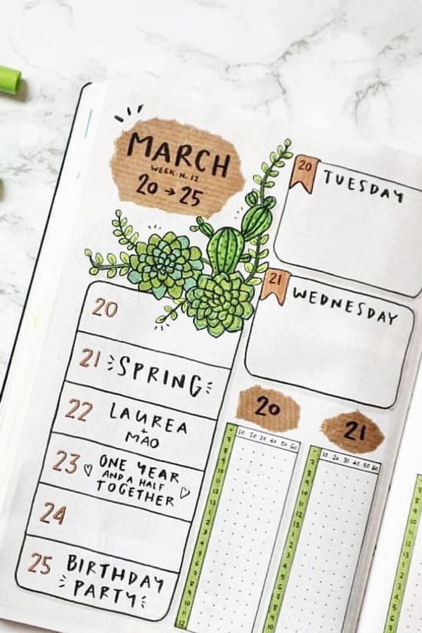 Sale el Bullet Journal de marzo