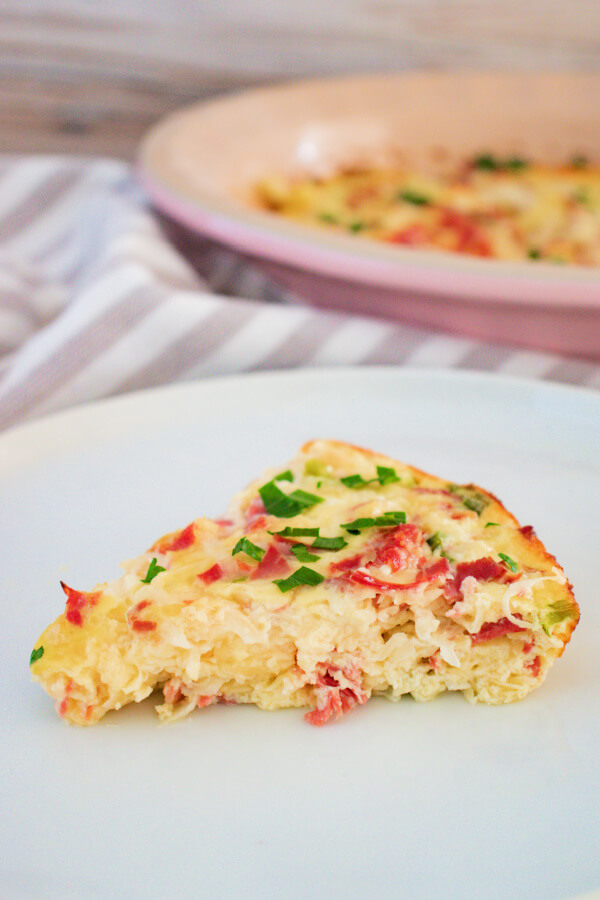 rebanada de quiche en un plato