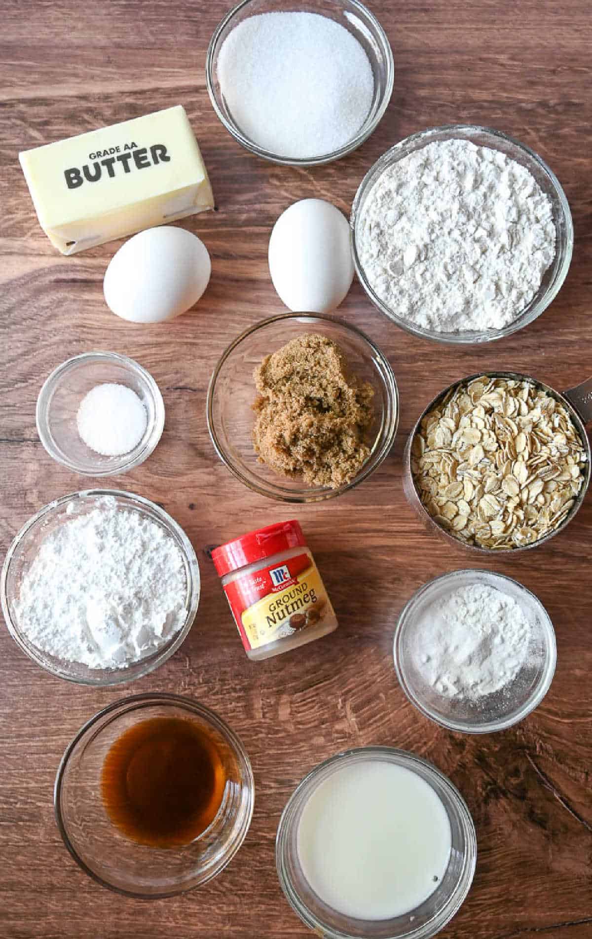Todos los ingredientes necesarios para esta receta.