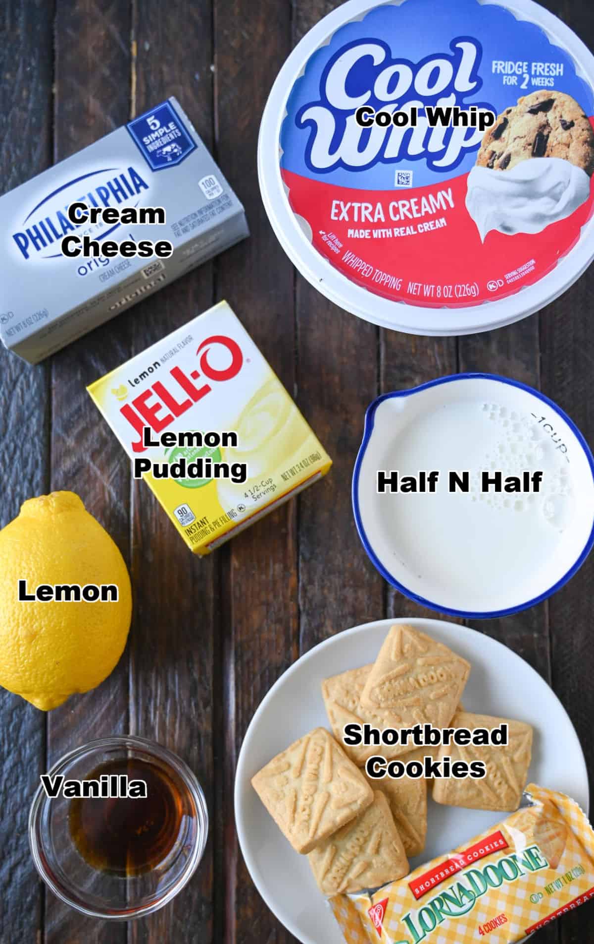 Todos los ingredientes necesarios