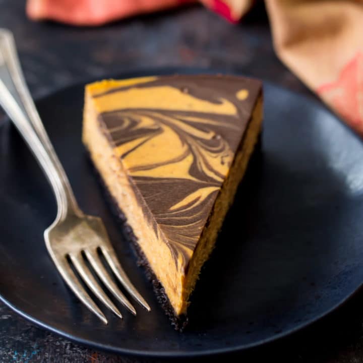 Tarta de calabaza y chocolate