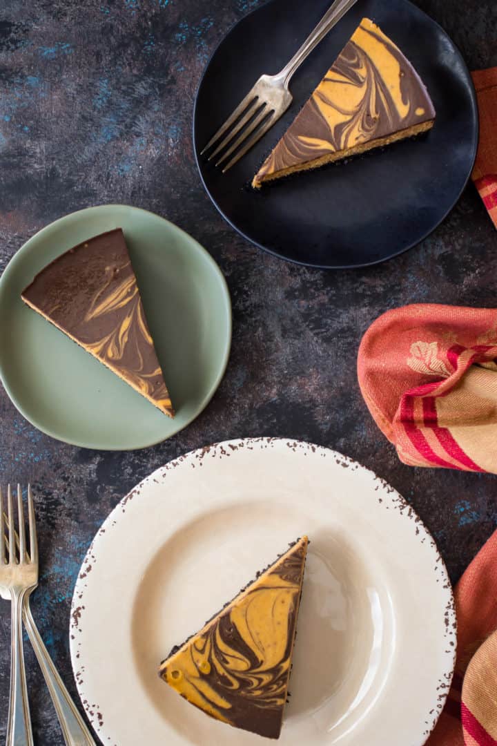 Tarta de calabaza y chocolate