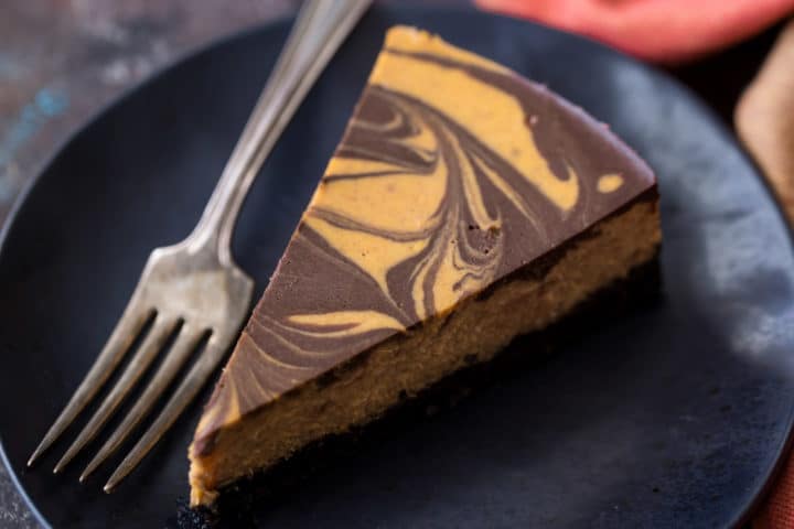 Cheesecake de calabaza, especias y chocolate