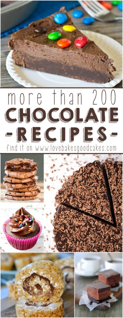 Más de 200 collages de recetas de chocolate.