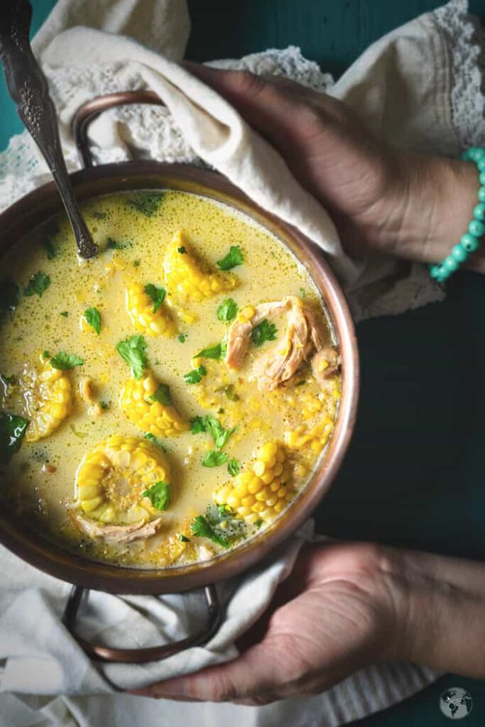 Sopa Peruana de Pollo y Maíz Chupe de Pollo y Maíz Cocina Facil