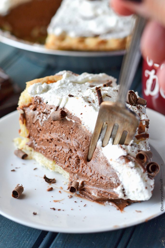 pastel de crema de chocolate