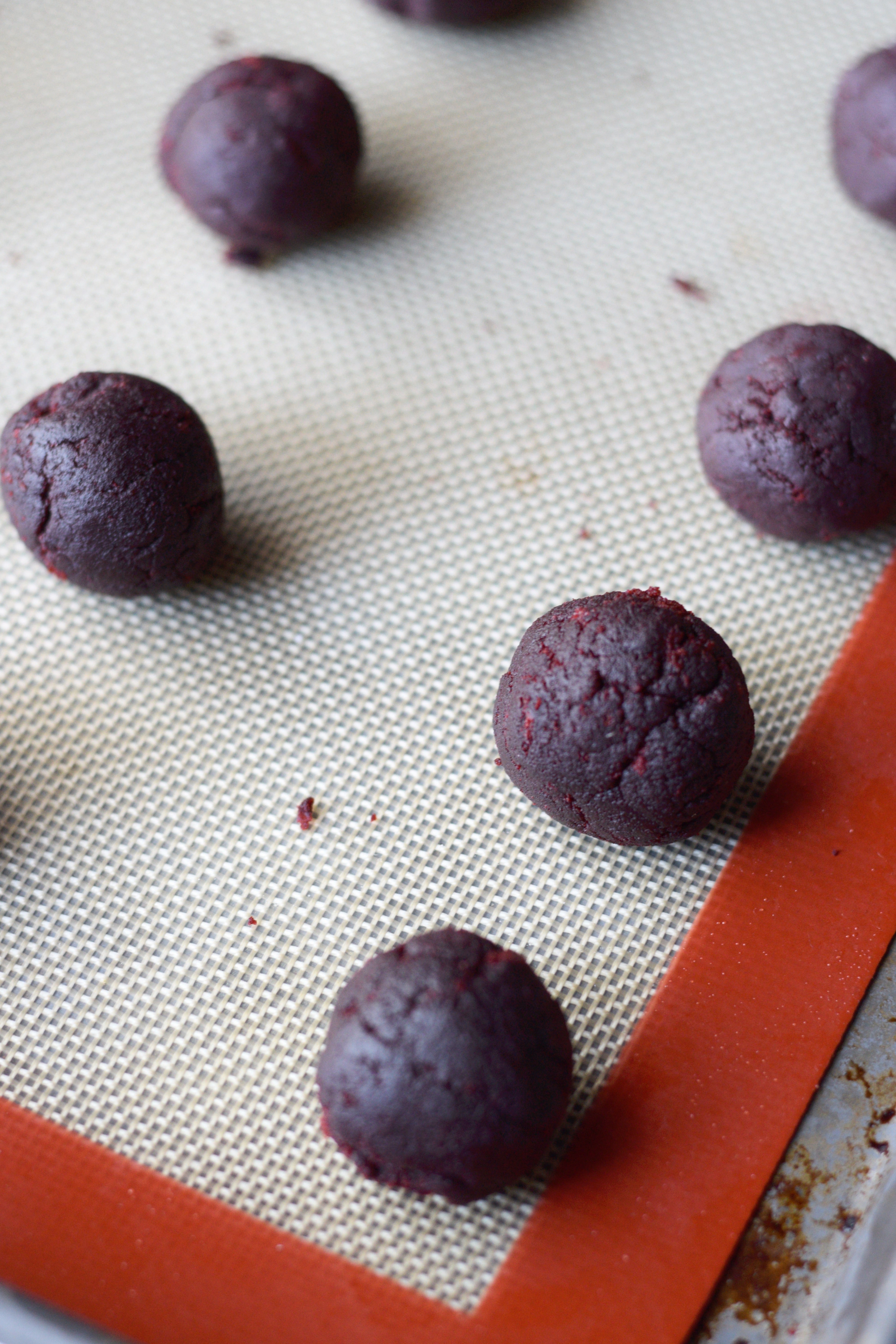 bolas de pastel de terciopelo rojo patriótico