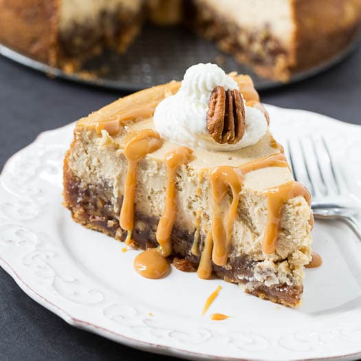 Tarta de queso con tarta de nueces