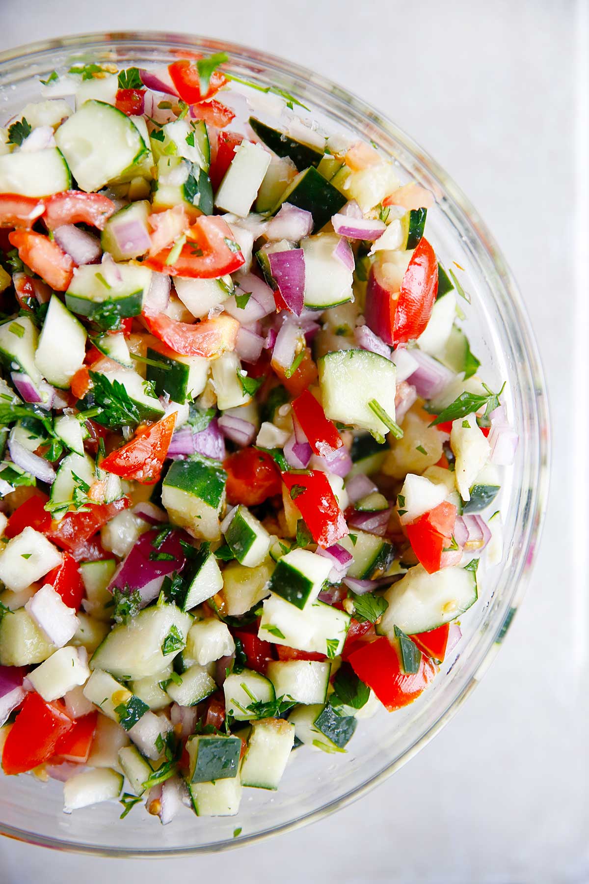 Receta de ensalada israelí picada