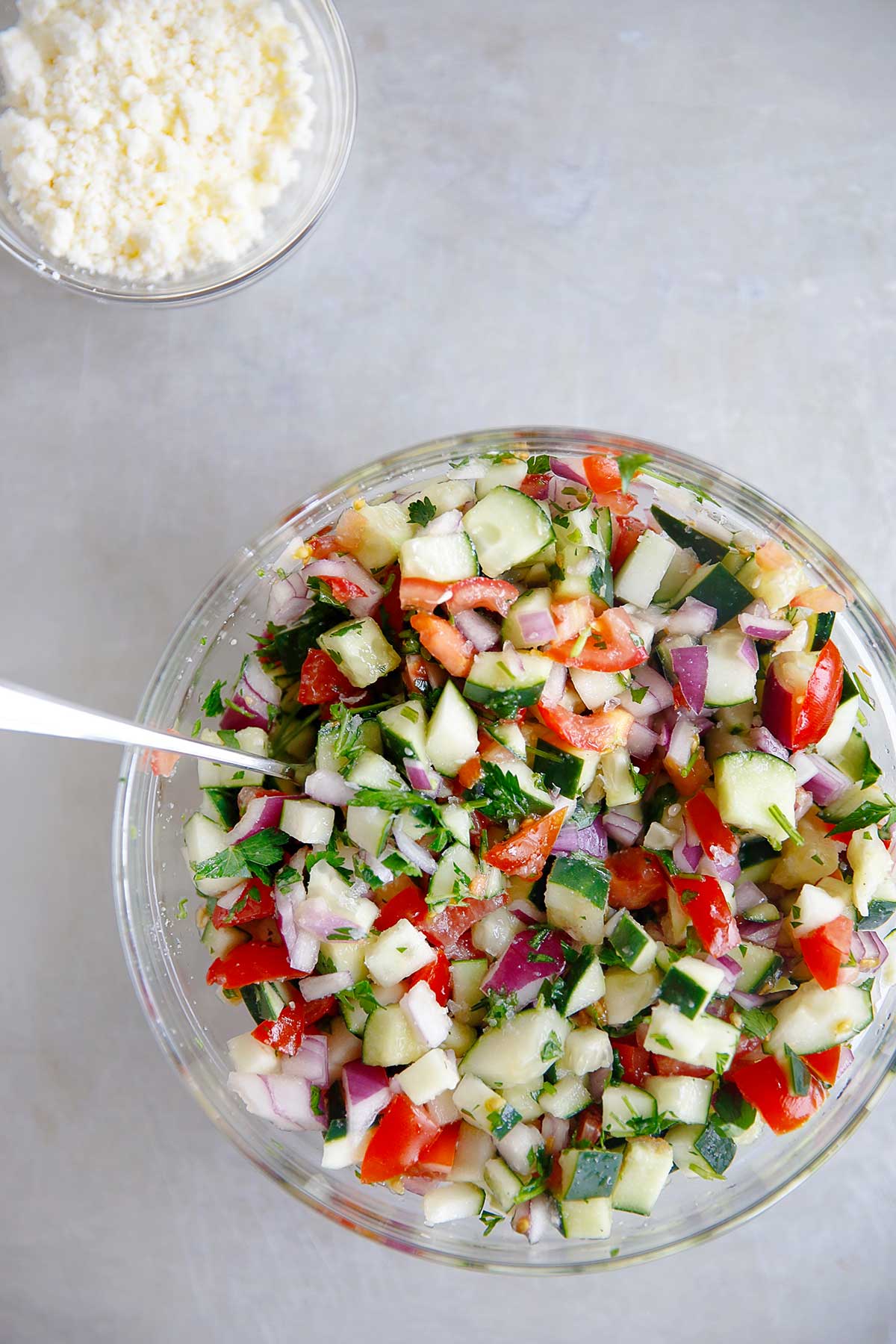 Receta de ensalada de pepino israelí