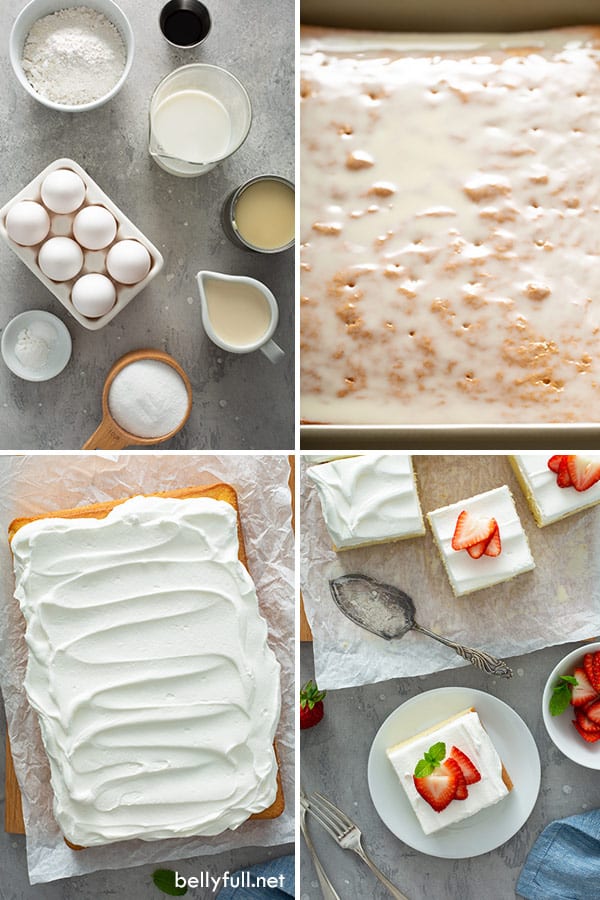 foto paso a paso del bizcocho de tres leches casero