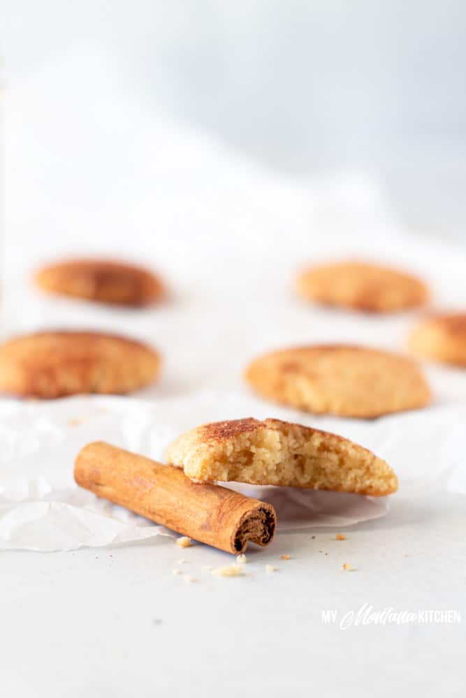 Snickerdoodle bajo en carbohidratos con rama de canela