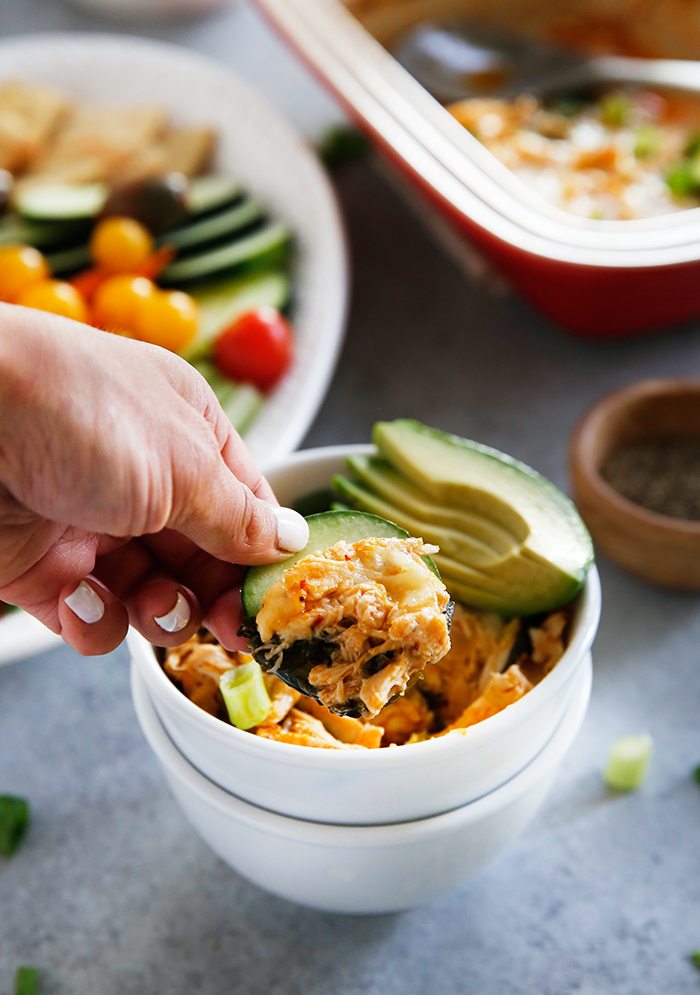 Saludable salsa de pollo búfalo.