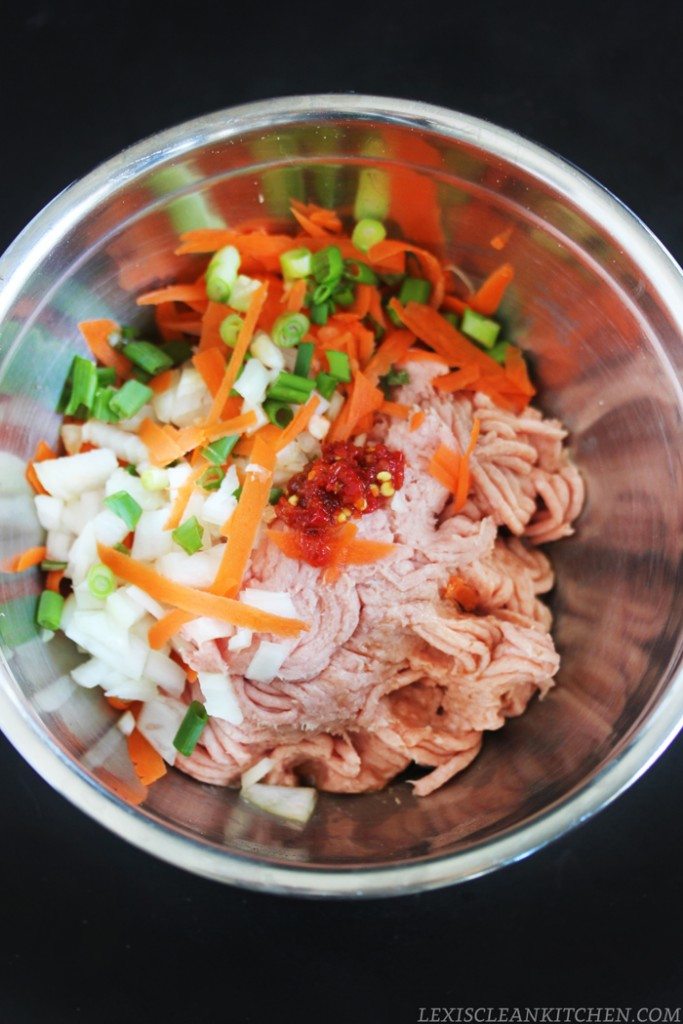Ingredientes para Albóndigas Paleo Thai