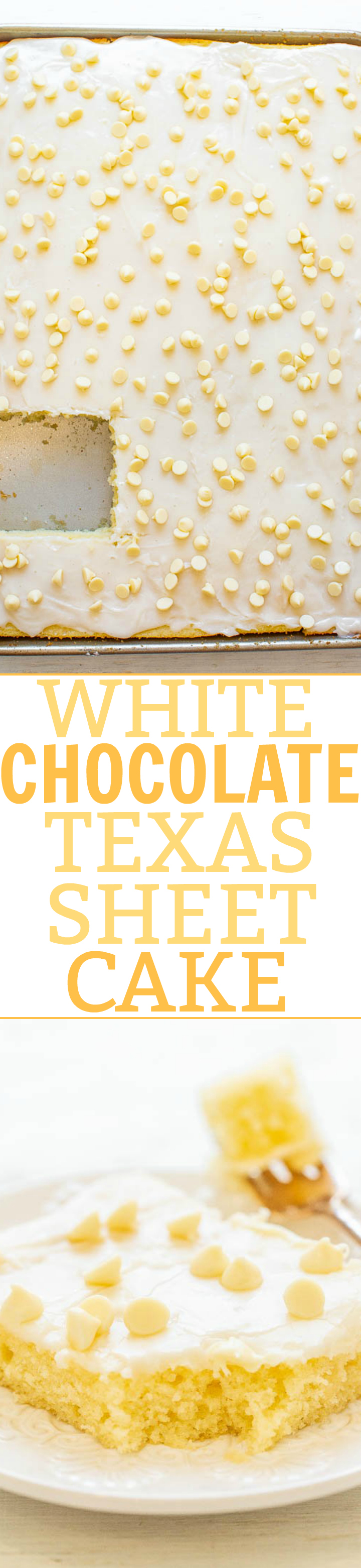 White Texas Sheet Cake: ¡un pastel rápido, FÁCIL, sin batidor que es suave, esponjoso, esponjoso y se derrite en la boca! ¡El toque de chocolate blanco en un pastel de chocolate tradicional de Texas es DELICIOSO! Un pastel de fiesta perfecto!!