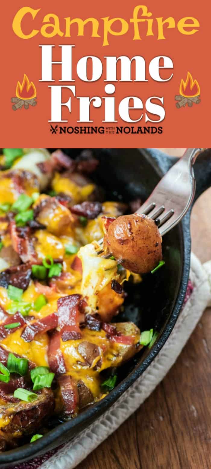 ¡Estas papas fritas {Grill} son la comida perfecta para el verano cocinadas al fuego o en la barbacoa! #bonfire #homefries #hashbrowns #littlepotatoes