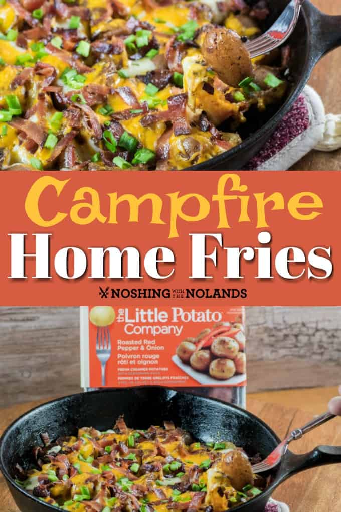 ¡Estas papas fritas {Grill} son la comida perfecta para el verano cocinadas al fuego o en la barbacoa! #bonfire #homefries #hashbrowns #littlepotatoes