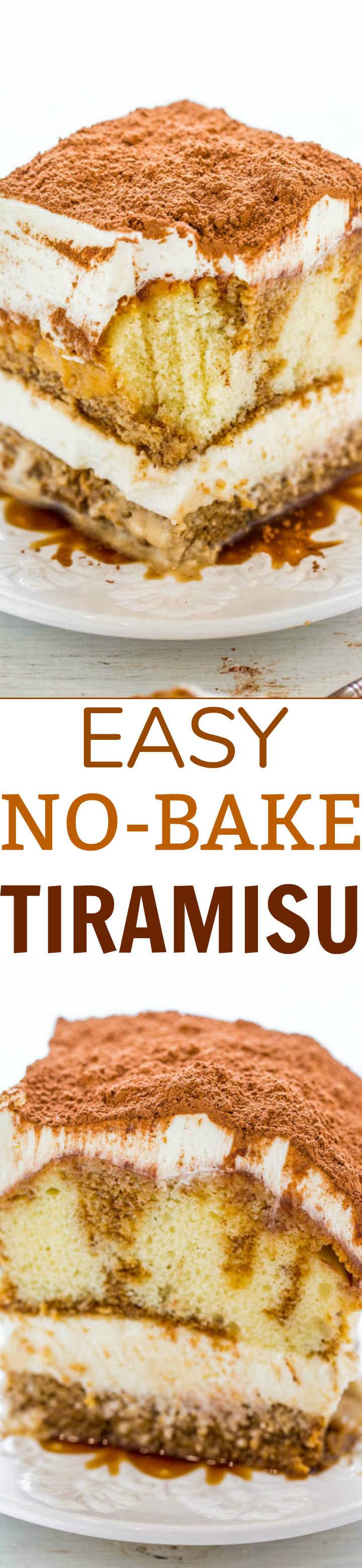 Easy Bake Tiramisu: ¡RÁPIDO, sin hornear e infundido con la riqueza del espresso, Kahlua, un delicioso relleno cremoso y espolvoreado con cacao en polvo! ¡Decadente y auténtico pero TAN FÁCIL!