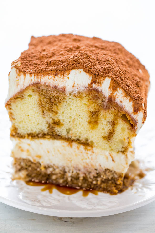 Easy Bake Tiramisu: ¡RÁPIDO, sin hornear e infundido con la riqueza del espresso, Kahlua, un delicioso relleno cremoso y espolvoreado con cacao en polvo! ¡Decadente y auténtico pero TAN FÁCIL!