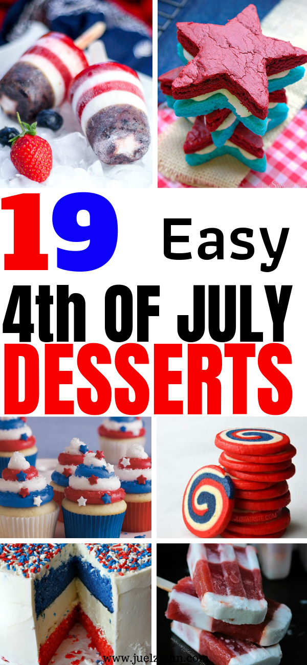 dulces fáciles del 4 de julio