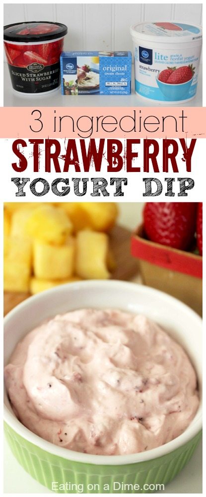 Salsa de yogur de fresa con 3 ingredientes