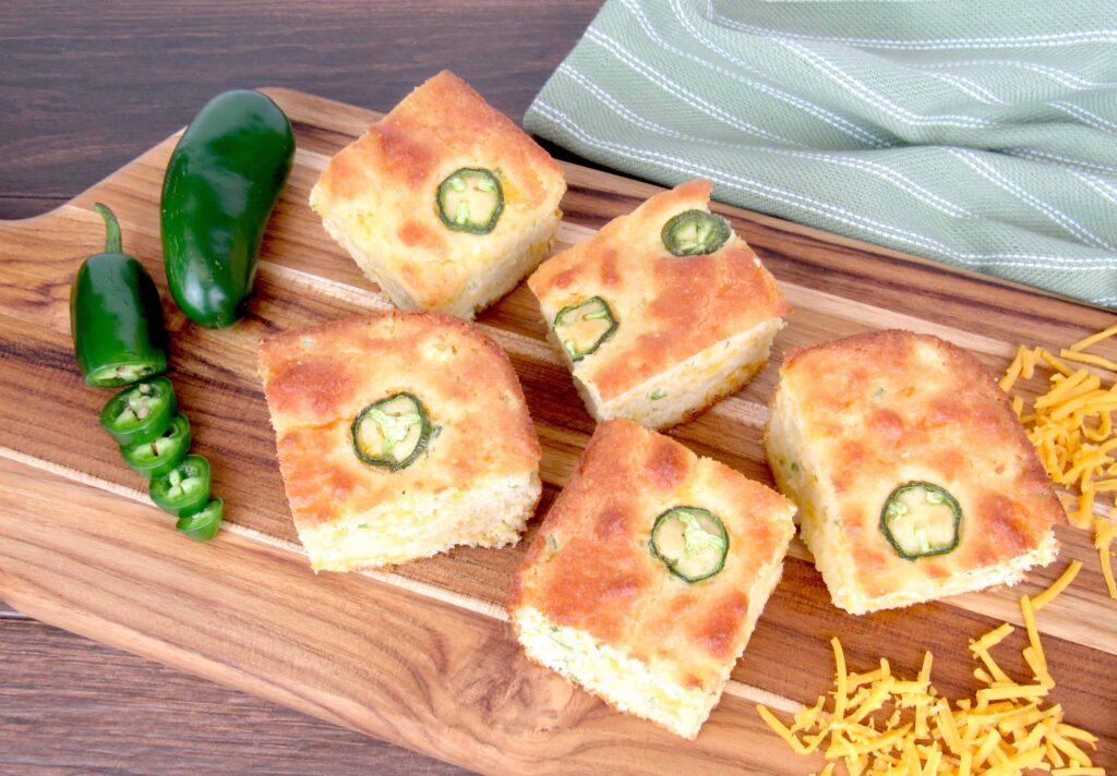 Cheddar Jalapeño “Pan de Maíz” Keto / Bajo en Carbohidratos / Sin