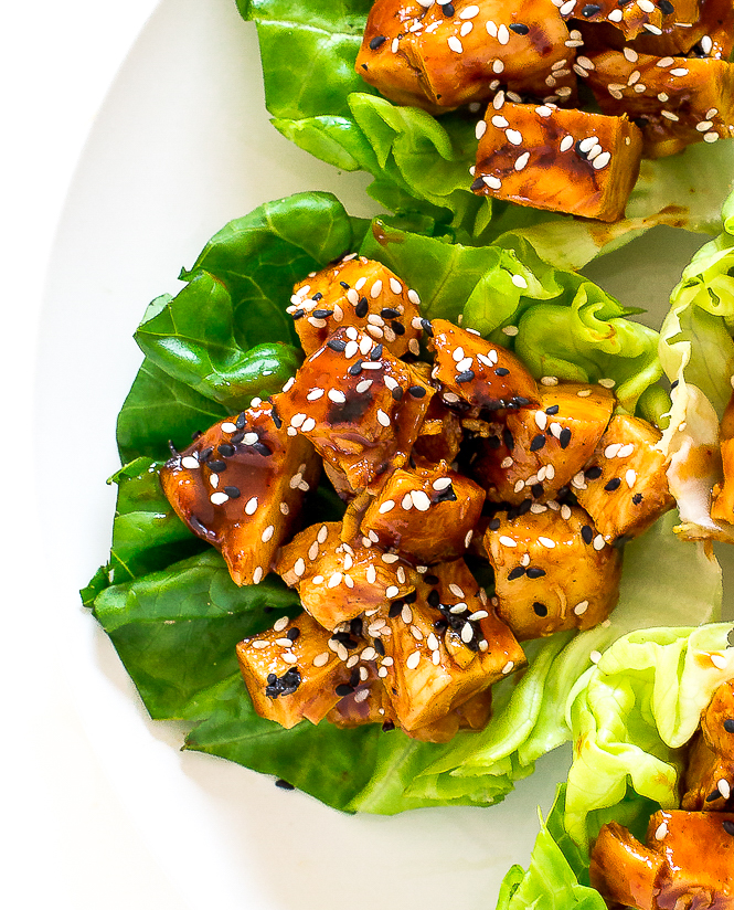 Wraps fáciles de lechuga y pollo | chefsavvy.com