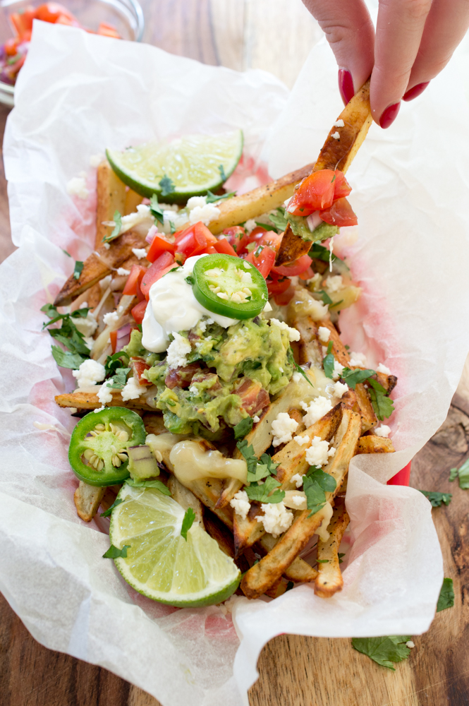 Papas Mexicanas Cargadas | chefsavvy.com #receta #papas #mexicana #guarnición