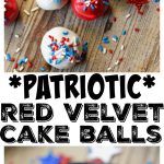 bolas de pastel de terciopelo rojo patriótico