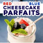 3 pines de fotos para postre parfaits cheesecake rojo blanco azul