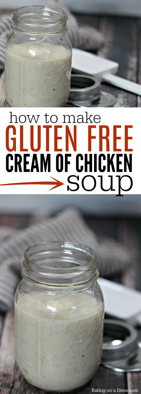 Aprende a hacer crema de sopa de pollo sin gluten. Esta base de sopa de crema sin gluten es así de simple. Sustituto sin gluten de la sopa de pollo a la crema.