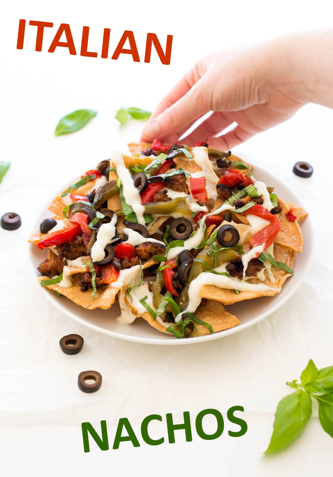 nachos italianos | chefsavvy.com #receta #nachos #aperitivo #italiano