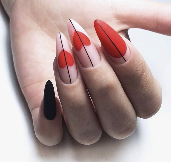 diseño de uñas del día de san valentín
