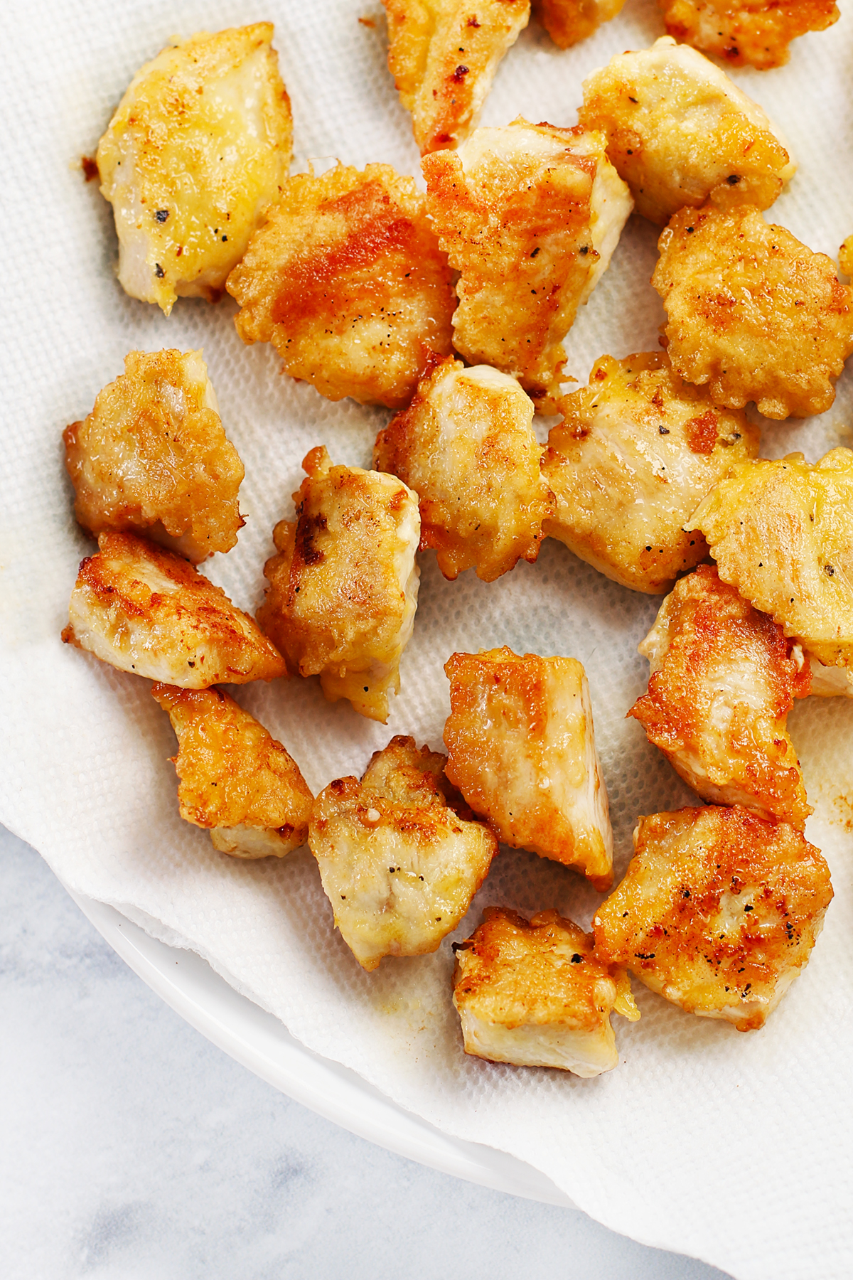 Trozos de pollo búfalo sin gluten.