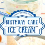 Pin de Pinterest de helado de pastel de cumpleaños.