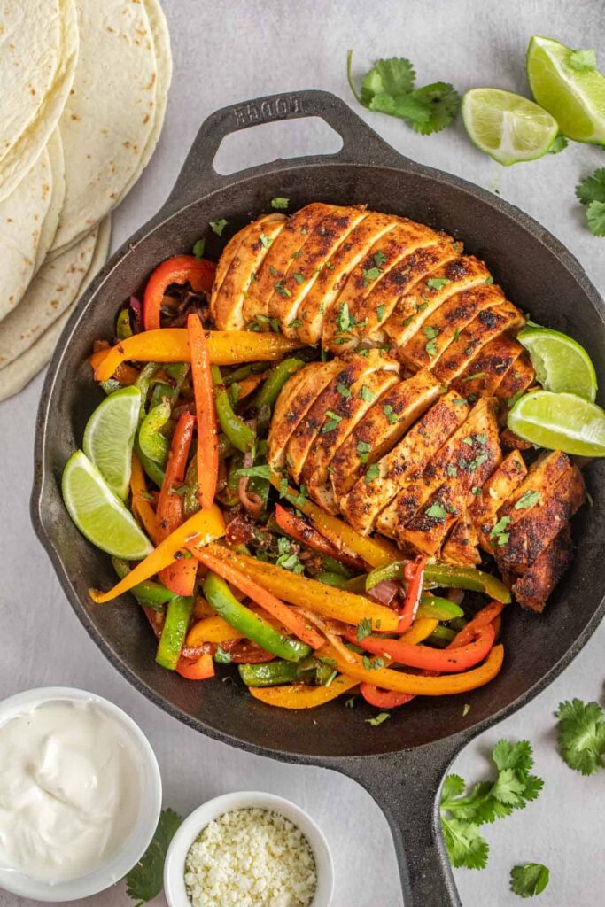 Receta de fajita de pollo (con adobo) Cocina Facil